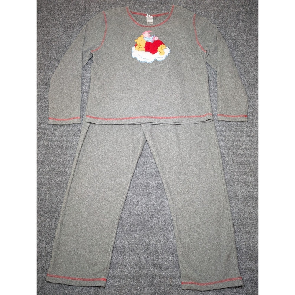 Disney Winnie The Pooh Fleece Pajamas Set Women's Medium Pooh Piglet Long Sleeve